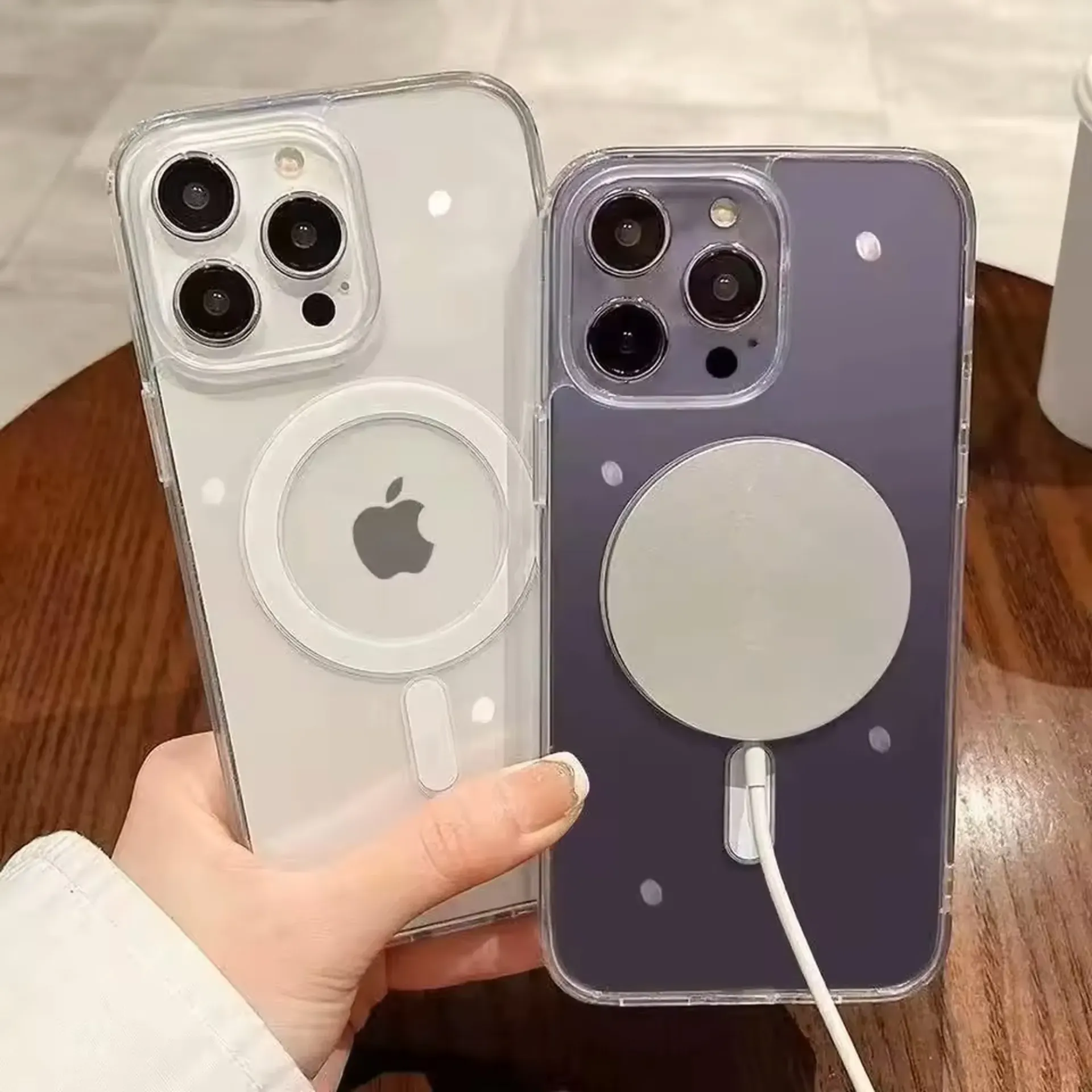 Clear Shockproof Magnetic Phone Case – Slim Protective Cover